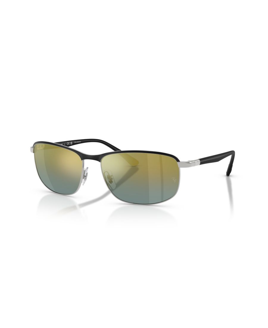

Солнцезащитные очки унисекс с поляризацией, RB3671CH Ray-Ban, Black On Silver, Gold