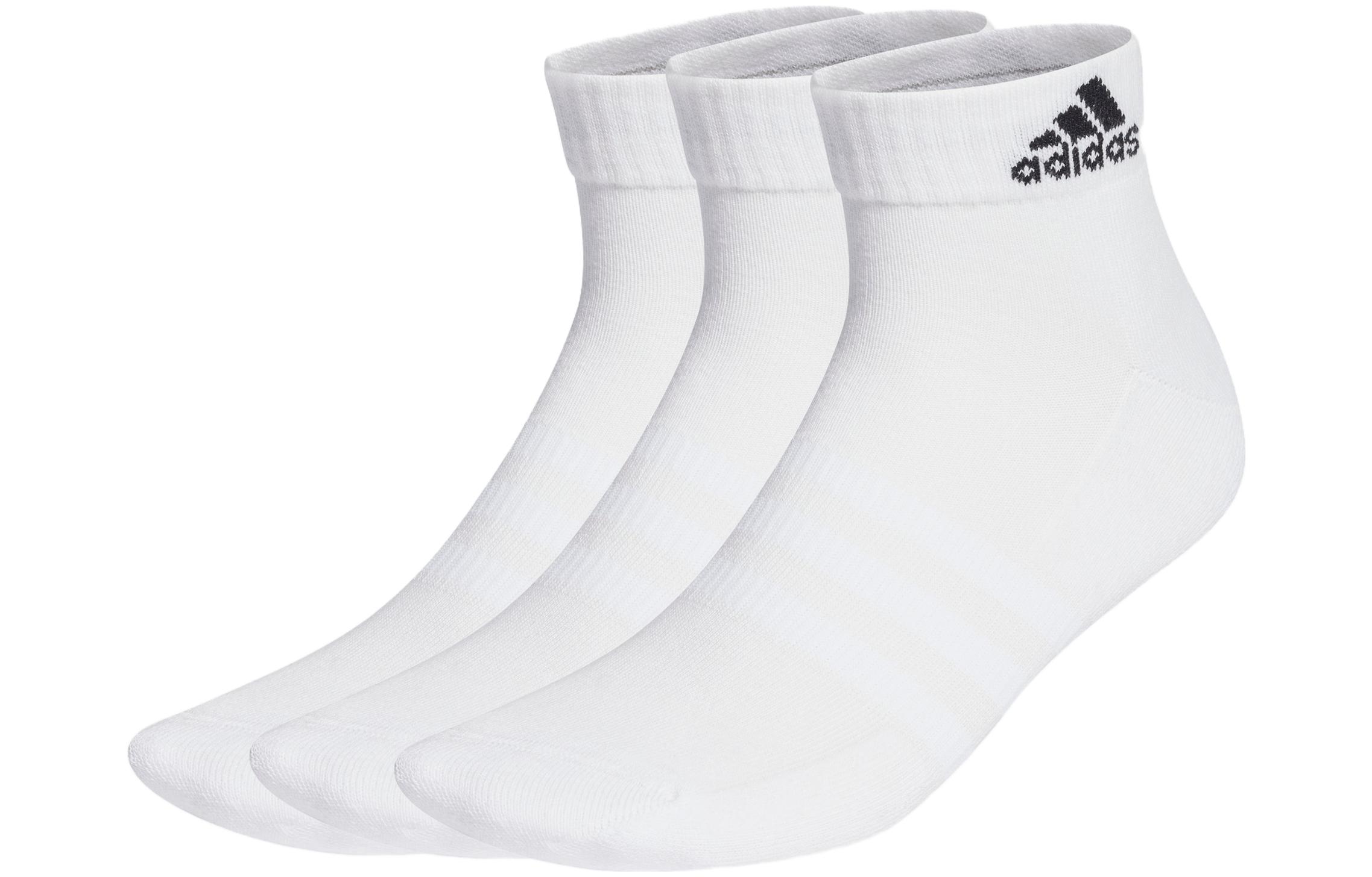 

Adidas Носки до середины голени унисекс, 1 комплект, 3 пары, белые