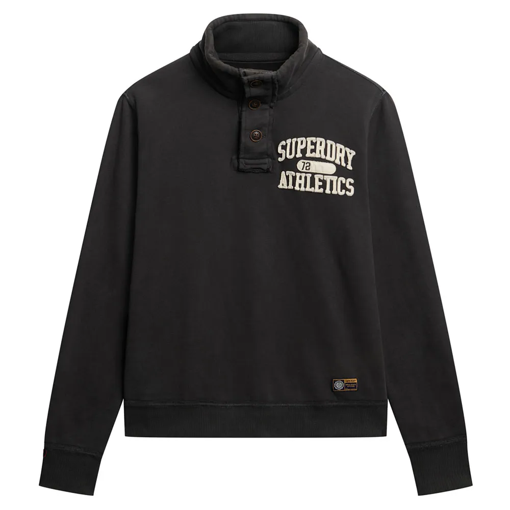 

Толстовка Superdry Vintage Athletic Half Button, черный