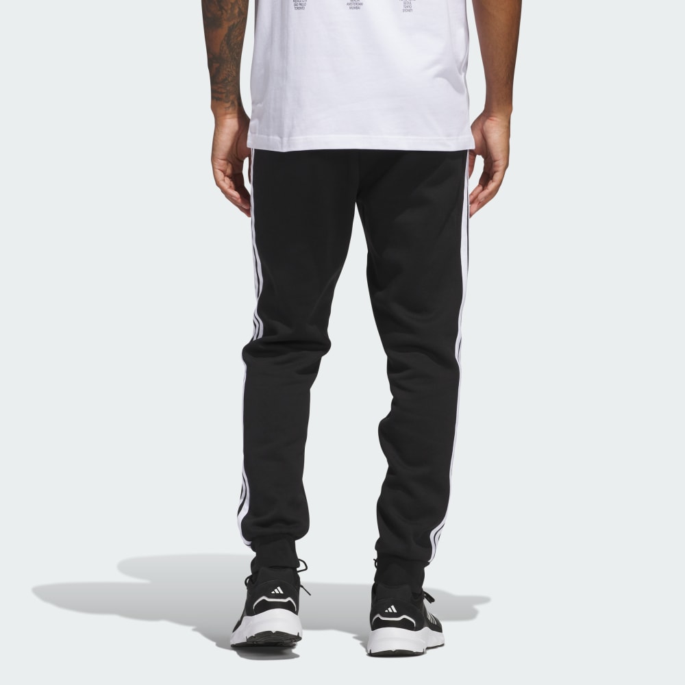 Спортивные брюки Adidas Essentials 3-Stripes Fleece Pants, черный/белый — фото 2