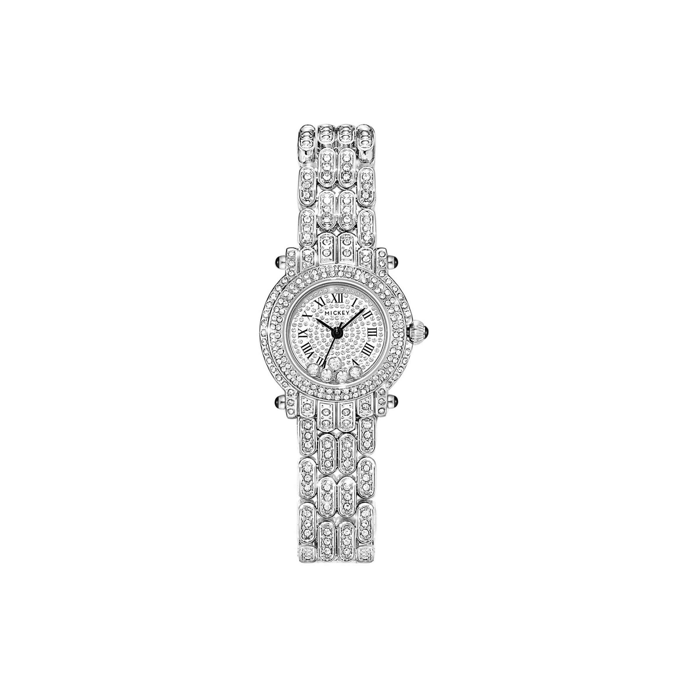 

Disney Микки кварцевый механизм ремешок из сплава женские часы серебристый циферблат