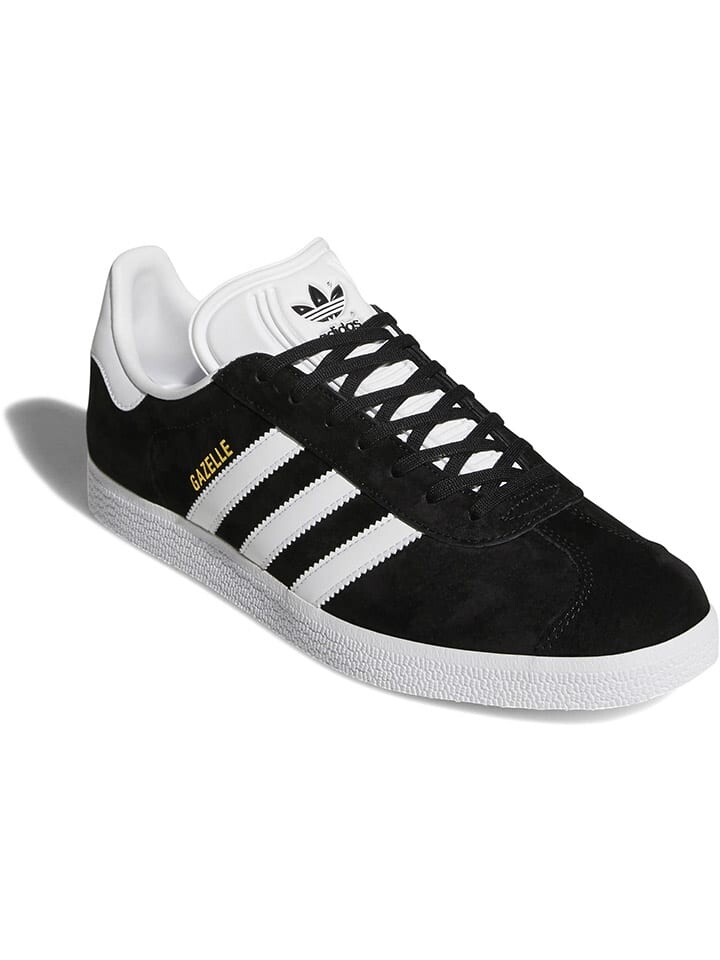 Кроссовки на шнуровке adidas Leder-Sneakers Gazelle, черный/белый — фото 3