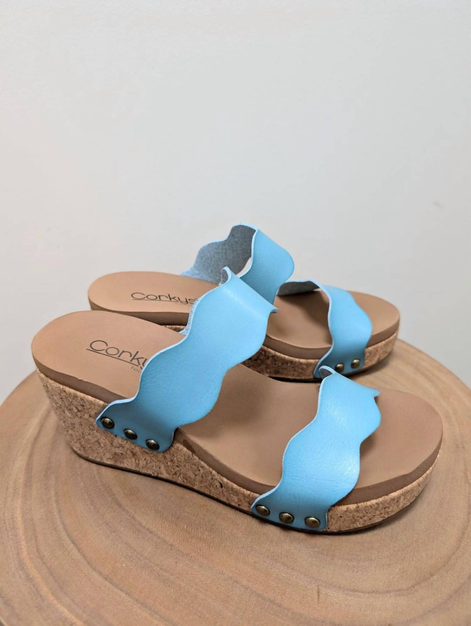 Женские туфли-лодочки Obviously Wedge в цвете морской волны Corkys Footwear, Teal — фото 2