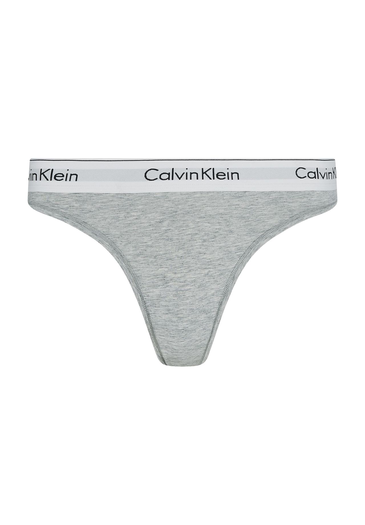 

Современные хлопковые стринги для женщин с логотипом на поясе Calvin Klein, цвет Grey Heather