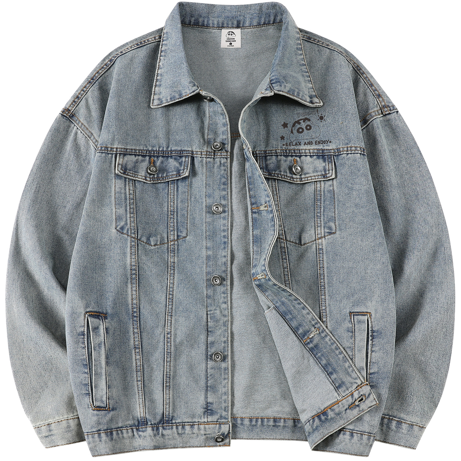 

Джинсовая куртка унисекс Crayon Shinchan, Denim Blue (Includes T-Shirt), Синий, Джинсовая куртка унисекс Crayon Shinchan, Denim Blue (Includes T-Shirt)