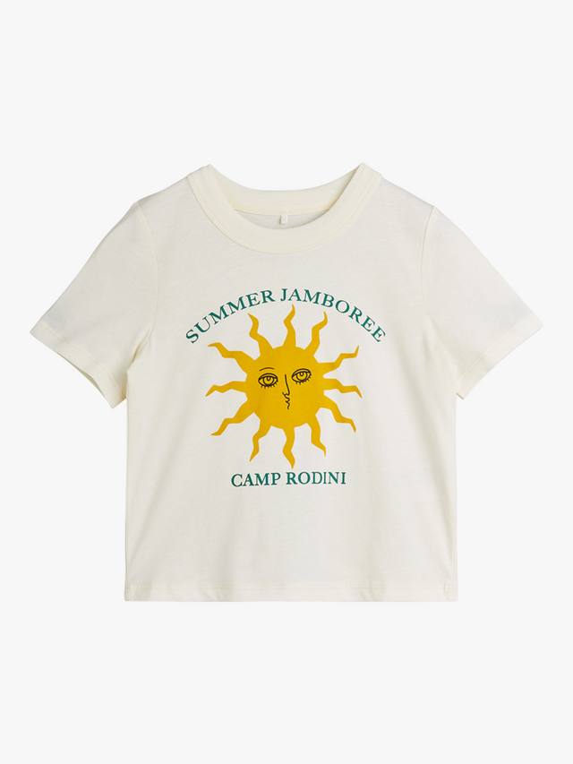 

Детская футболка с летним принтом Jamboree Mini Rodini, Off White