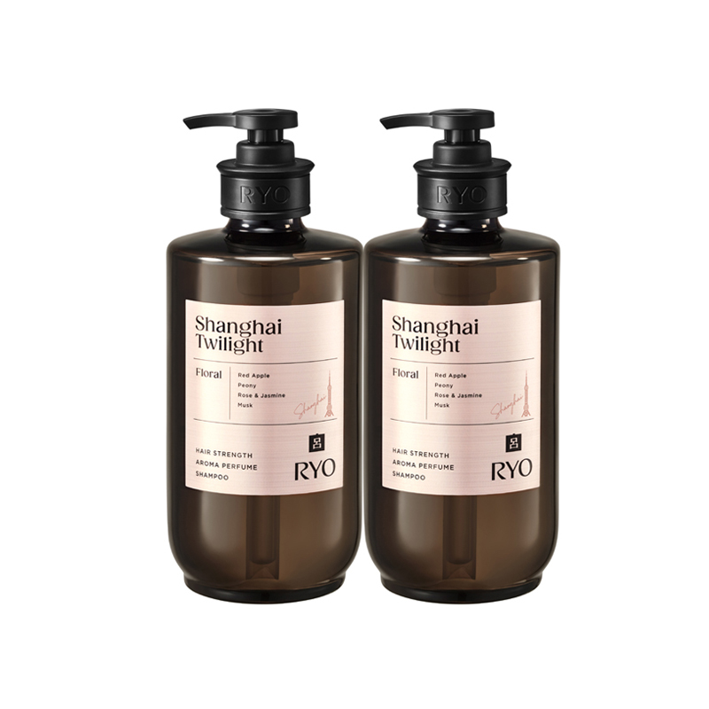 

Шампунь для волос Fragrance Rich And Resilient с контролем жирности, объемом и пышностью, аромат цитрусового попурри Ryo, [shanghai dream]rich floral scent shampoo 580ml x 2 bottles