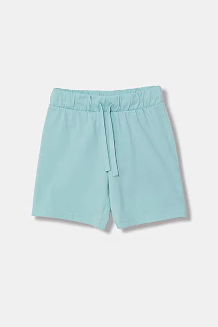 Шорты спортивные детские из хлопка United Colors of Benetton, бирюзовый