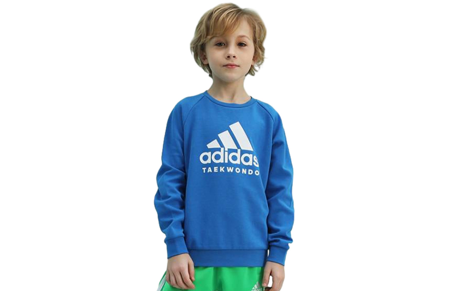 Свитшот синий/белый детский Adidas — фото 2
