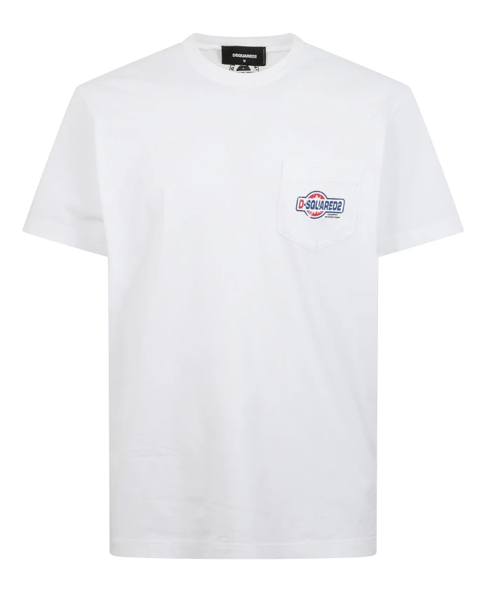 

Белая хлопковая футболка стандартного кроя Dsquared2, белый