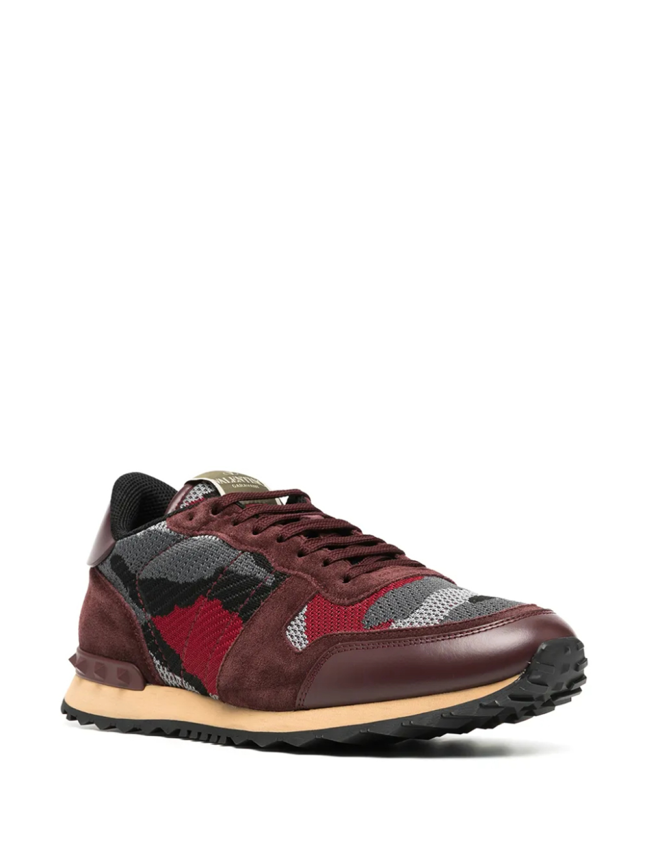 Valentino Garavani кроссовки Rockrunner с камуфляжным принтом, красный — фото 2