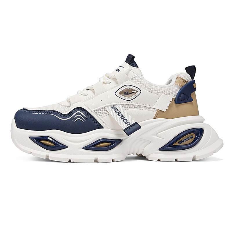 

WARRIOR Высокие кроссовки для мужчин, увеличивающие рост, износостойкие, легкие, массивные, бежевые, темно-синие, коричневые