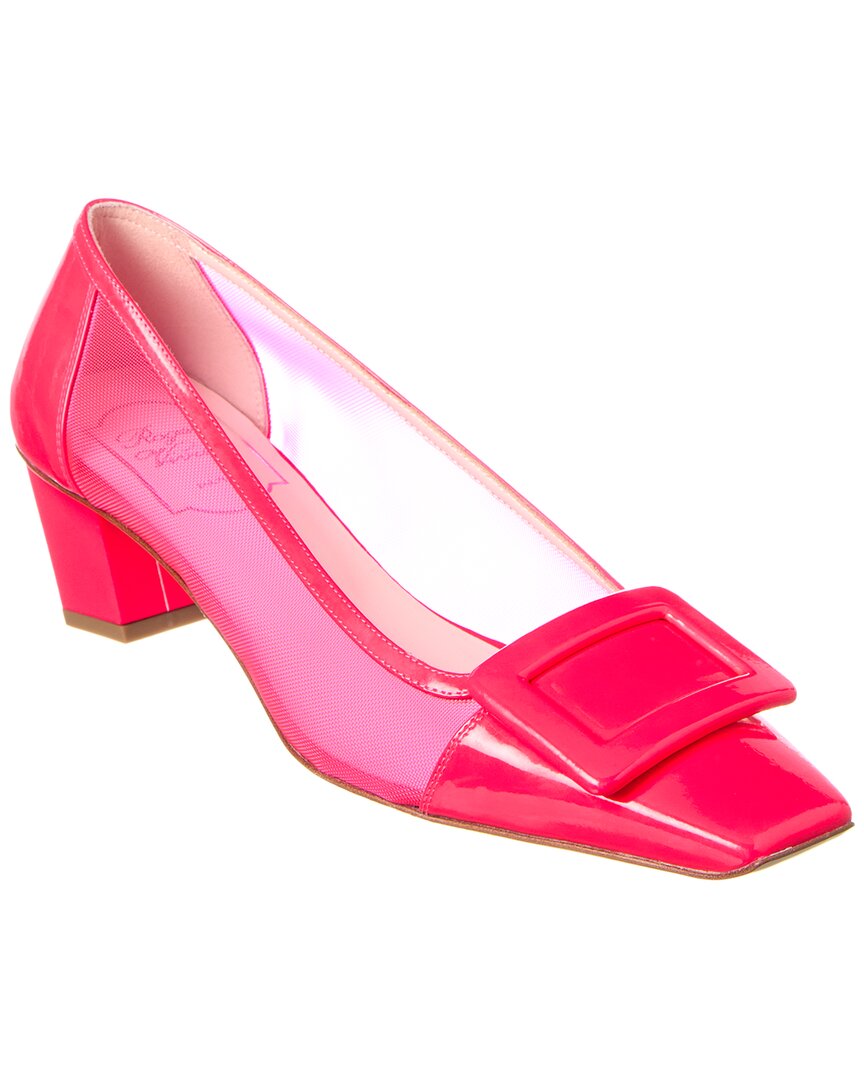 Туфли-лодочки Roger Vivier из кожи и сетки, розовый