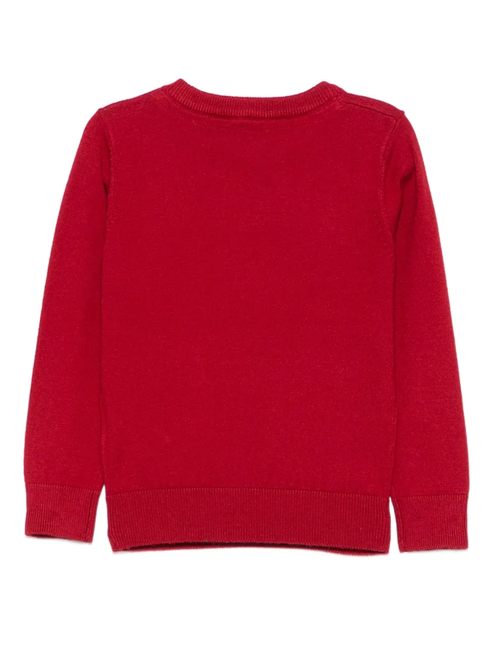 Свитер с вышитым логотипом Trussardi Junior, красный — фото 2