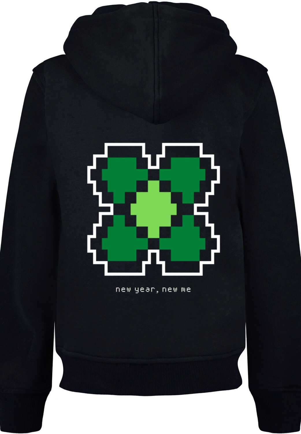 

Пуловер F4NT4STIC Hoodie Silvester Happy New Year Pixel Kleeblatt, черный