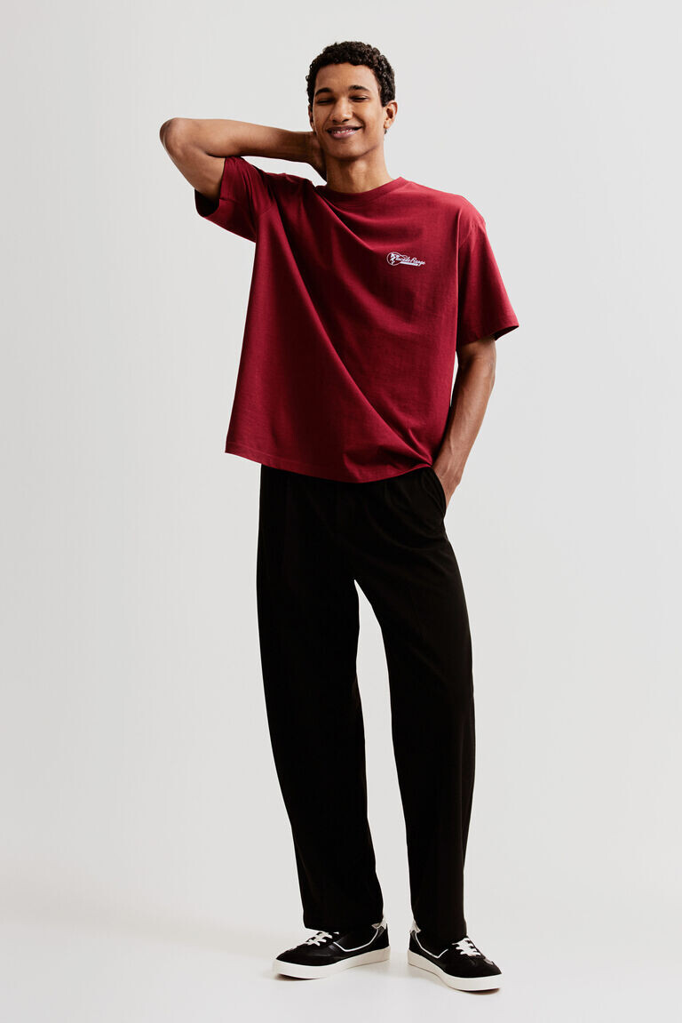 

Свободная футболка с принтом H&M, красный