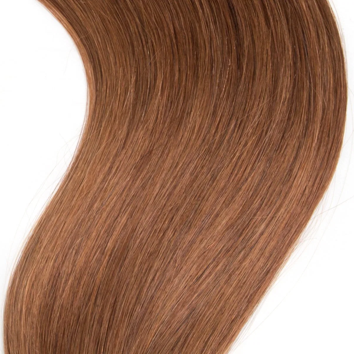 Накладные пряди для волос с кератиновыми капсулами MAHNAZ (45 см, 50 шт.) Glamxtensions, No.08 Golden Brown — фото 4