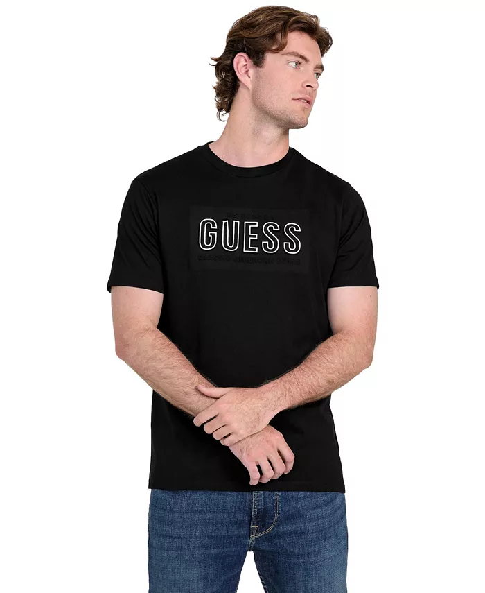 

Мужская футболка с тисненым логотипом GUESS, черный