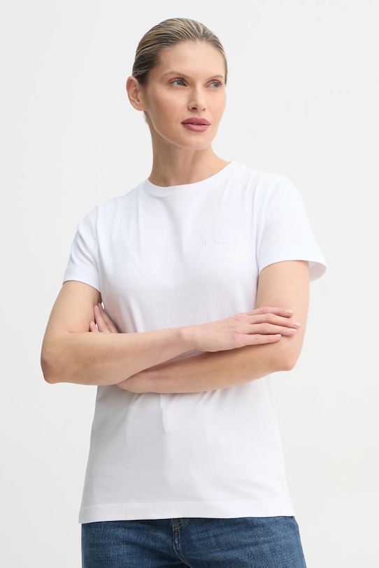 

Хлопковая футболка Pinko, белый