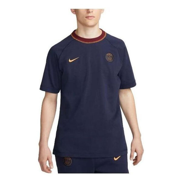 

Футболка Paris Saint Germain Travel с коротким рукавом футбольный топ Nike, синий