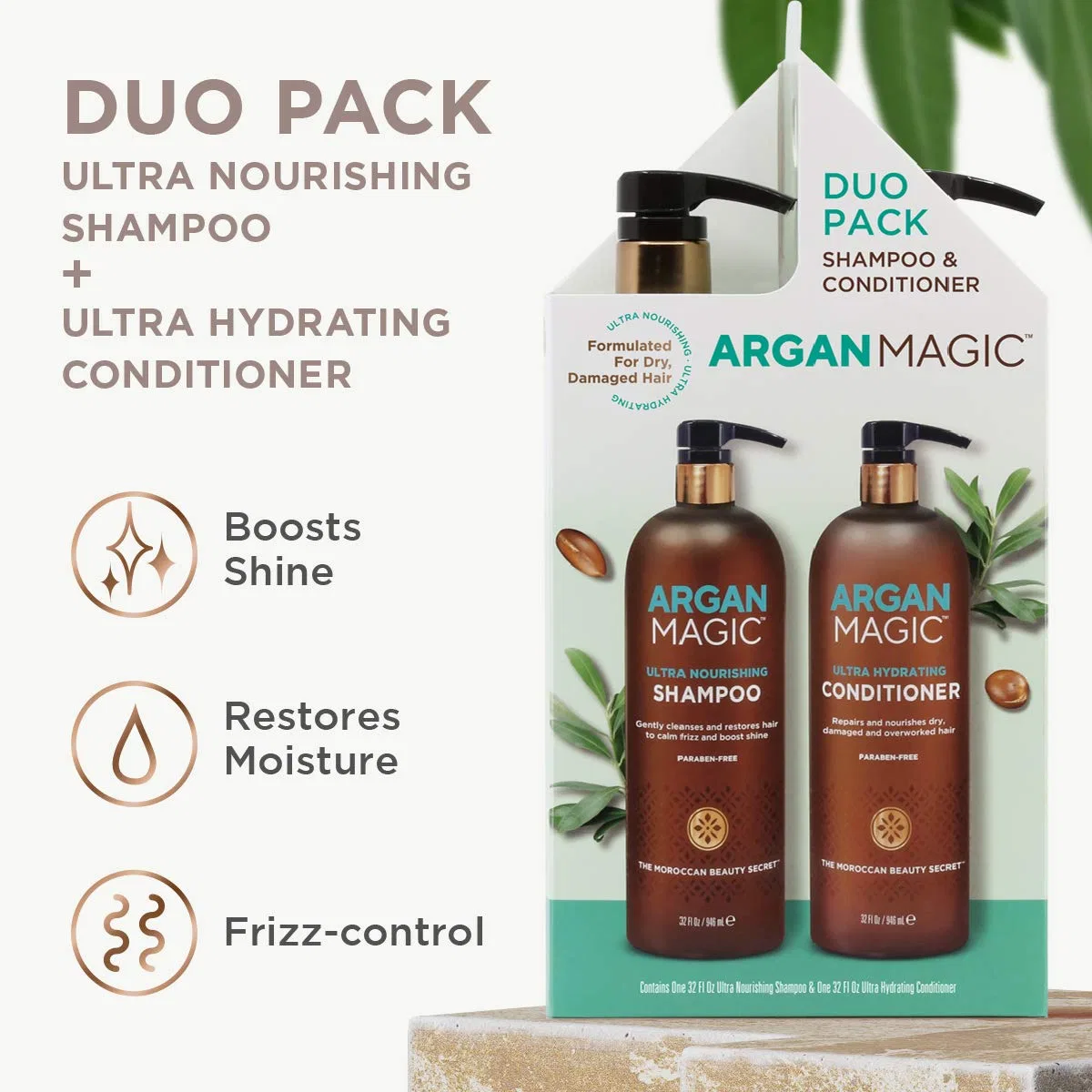 Набор шампуня и кондиционера Argan Magic The Moroccan Beauty Secret, 2 x 946 мл Argan Magic — фото 4