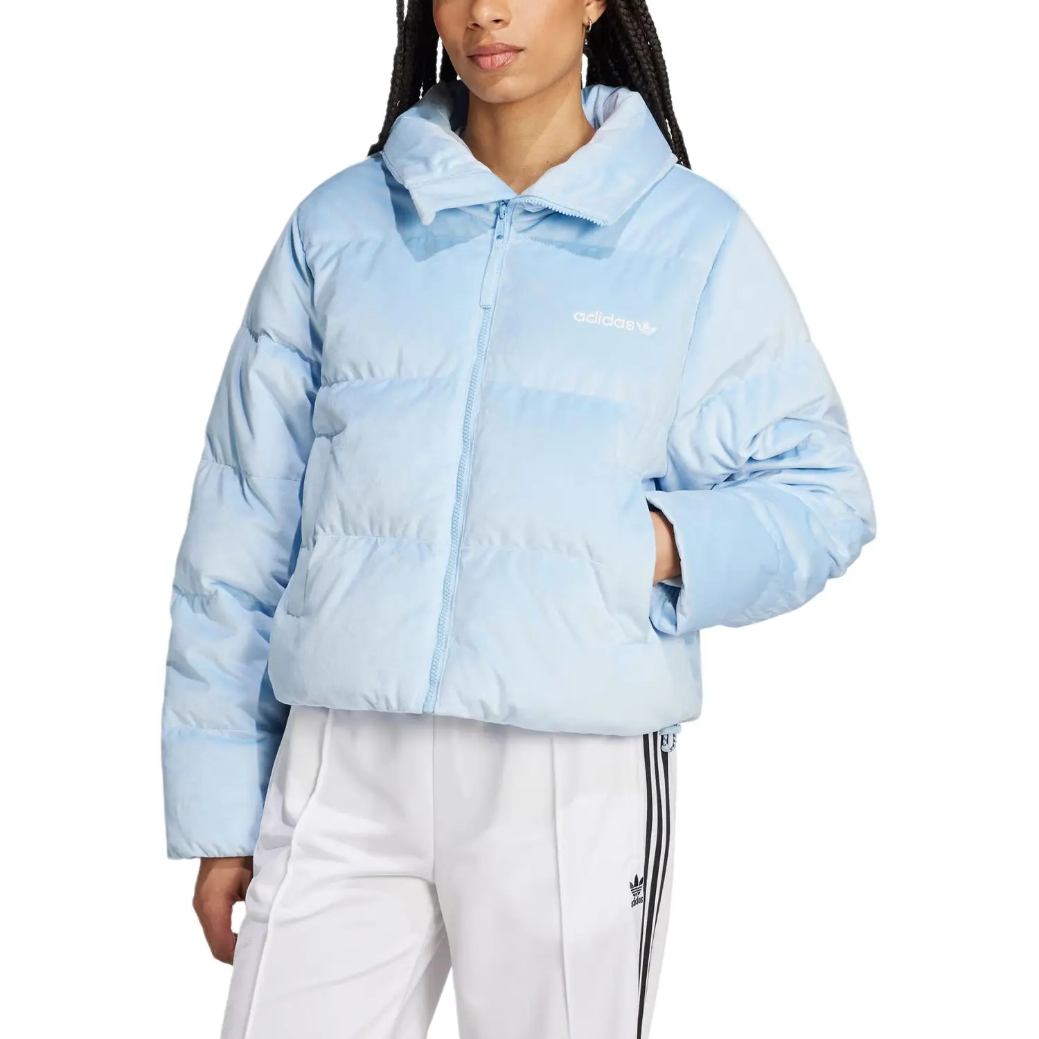 Пуховик RegenDown Adidas Originals для женщин розовый голубой — фото 4