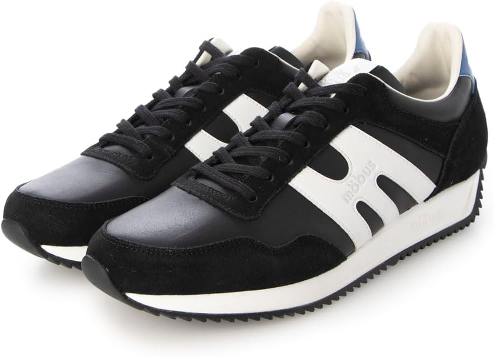 

Мужские повседневные кожаные кроссовки Roy, модель юбилейного выпуска mobus 100 лет, коллекция mobus Heritage, сделано в Японии, белый/черный