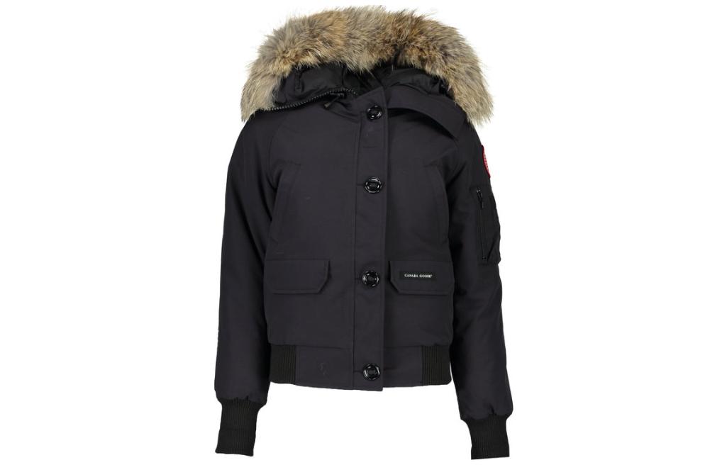 

Женский пуховик Canada Goose, темно-синий