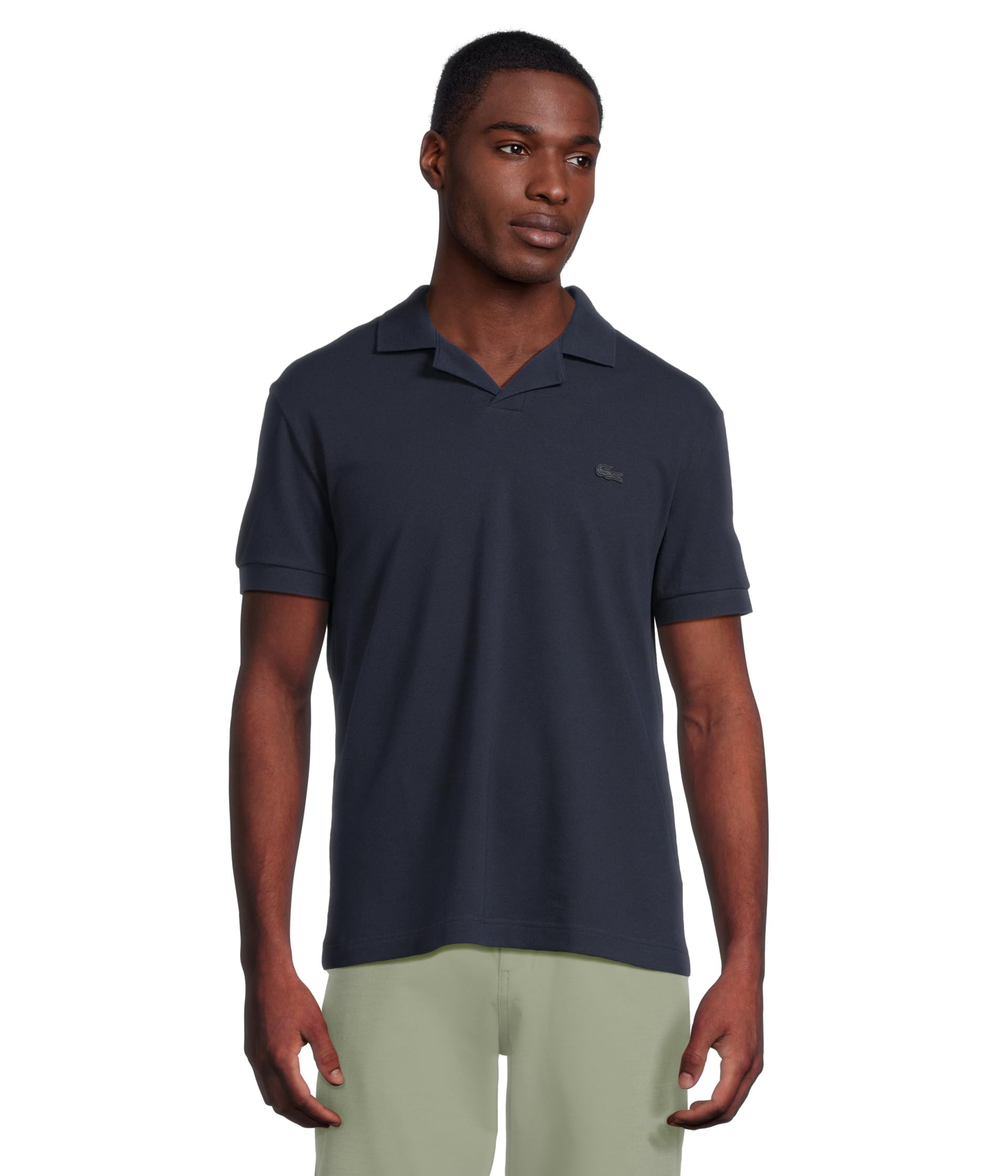 

Поло Lacoste Classic Fit Buttonless Polo, Navy Blue
