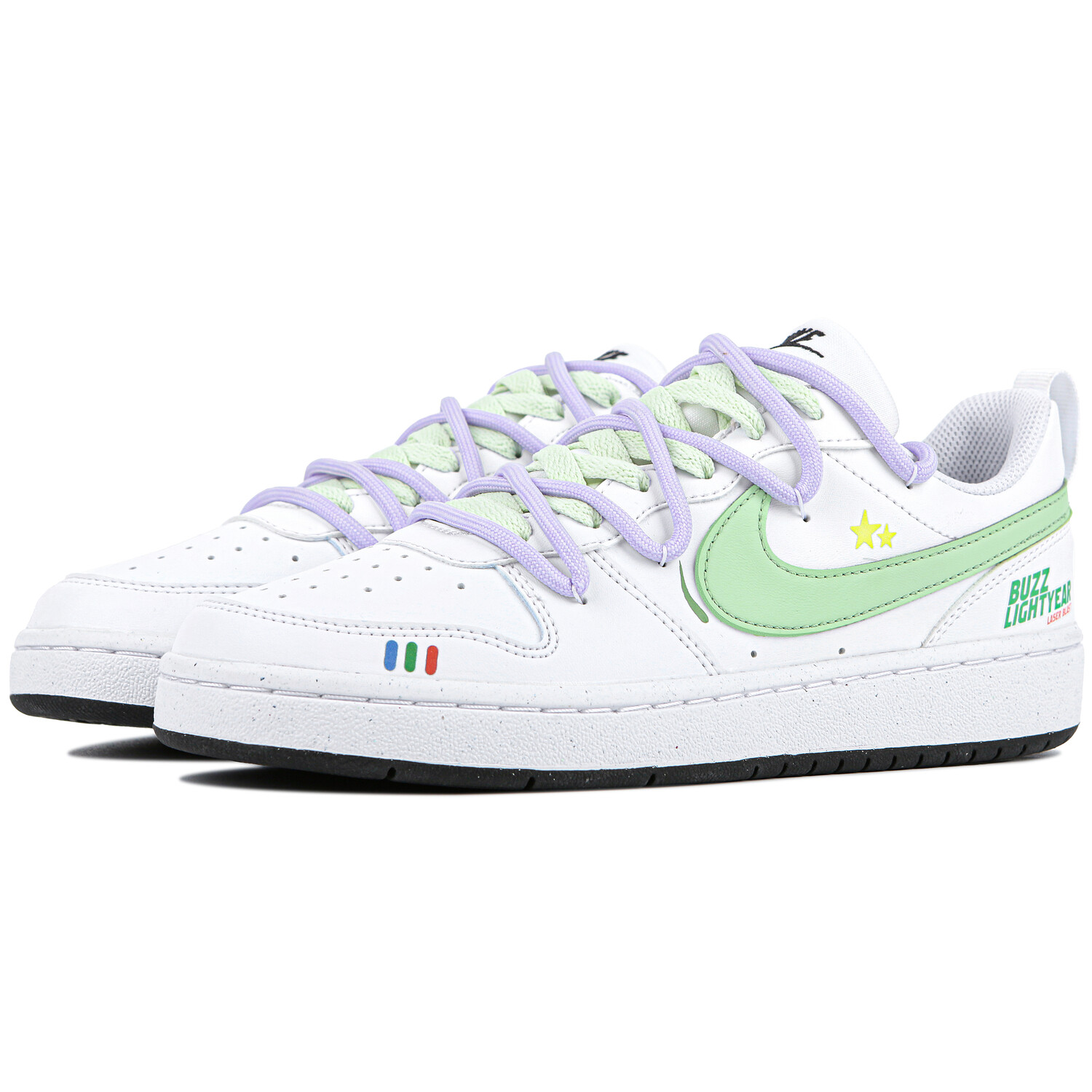 

Кроссовки Nike Court Borough Skateboard Shoes Women's Low-Top White/Green, зеленый