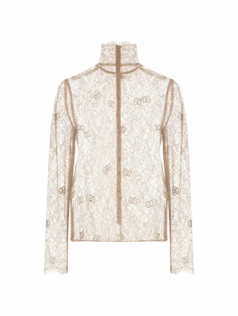 

Кружевная блузка DG Dolce&Gabbana, бежевый