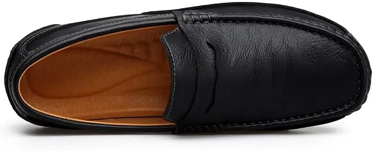 Лоферы мужские, кожа PU, Penny Loafers, Black SayfuR — фото 4