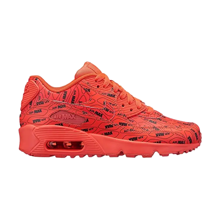

Кроссовки Nike Air Max 90 SE GS 'All Over Logo', оранжевый