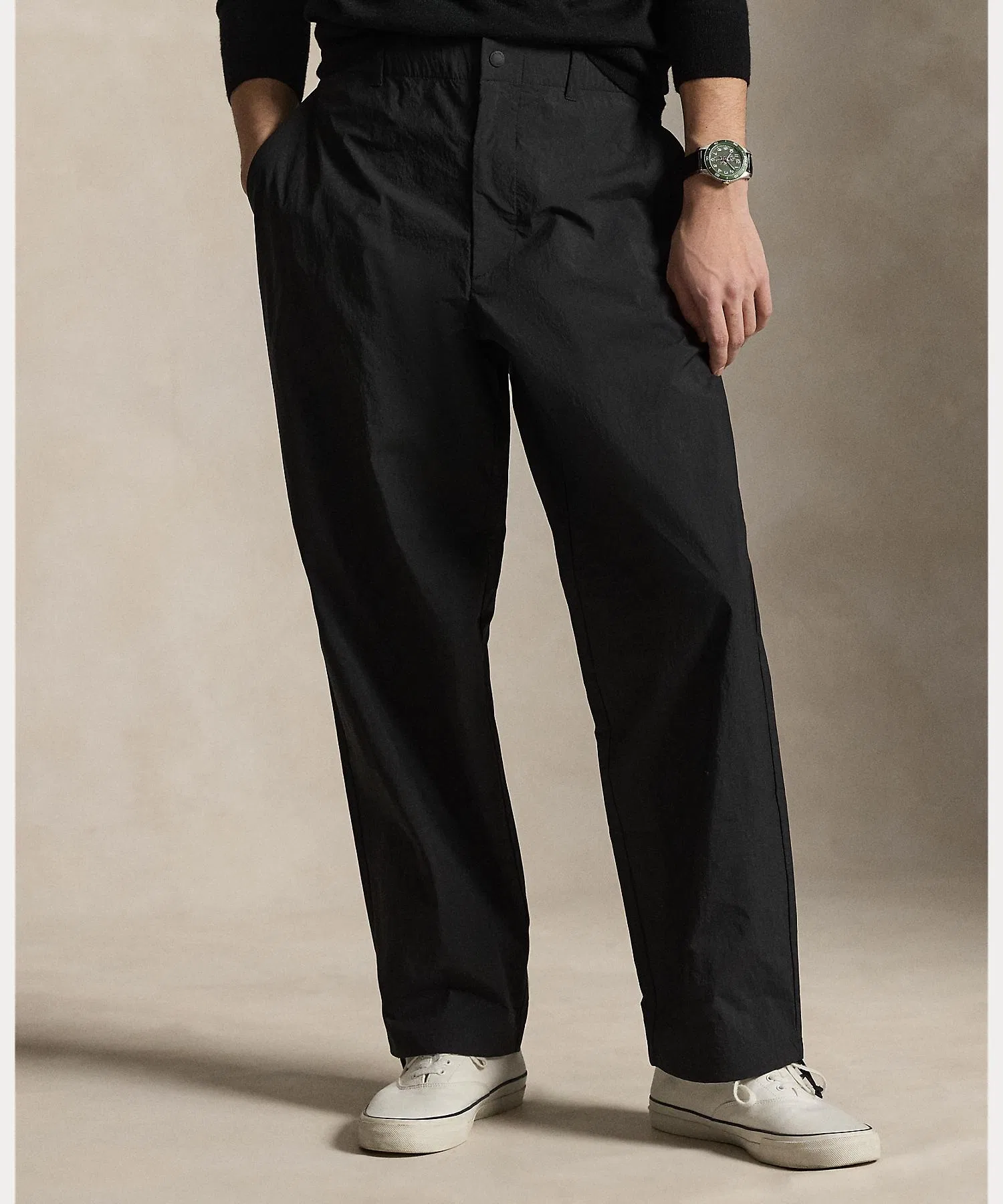 Мужские брюки Polo Ralph Lauren Prepster из нейлона чёрные — фото 3