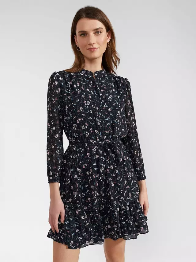 

Платье Hobbs Pearl Ditsy Floral Print Mini, цвет navy/multi