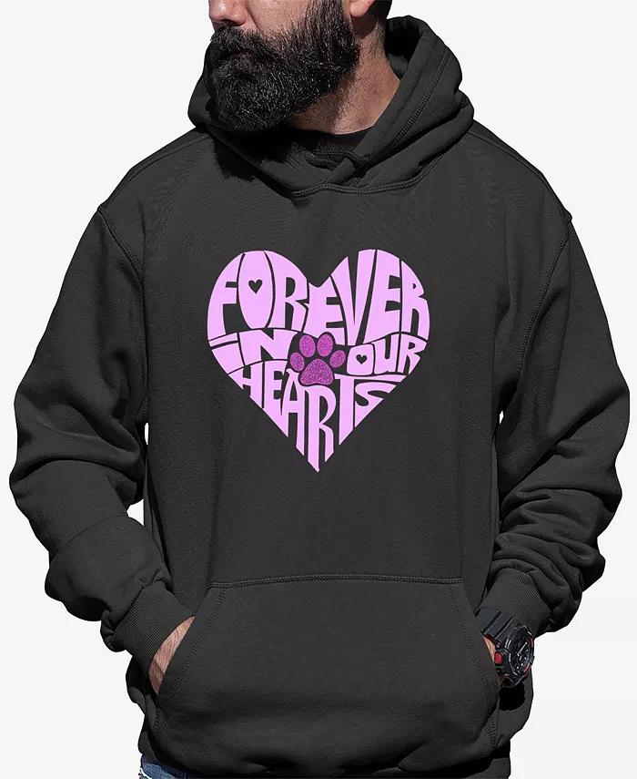 

"Forever In Our Hearts" — худи с принтом для мужчин LA Pop Art, серый