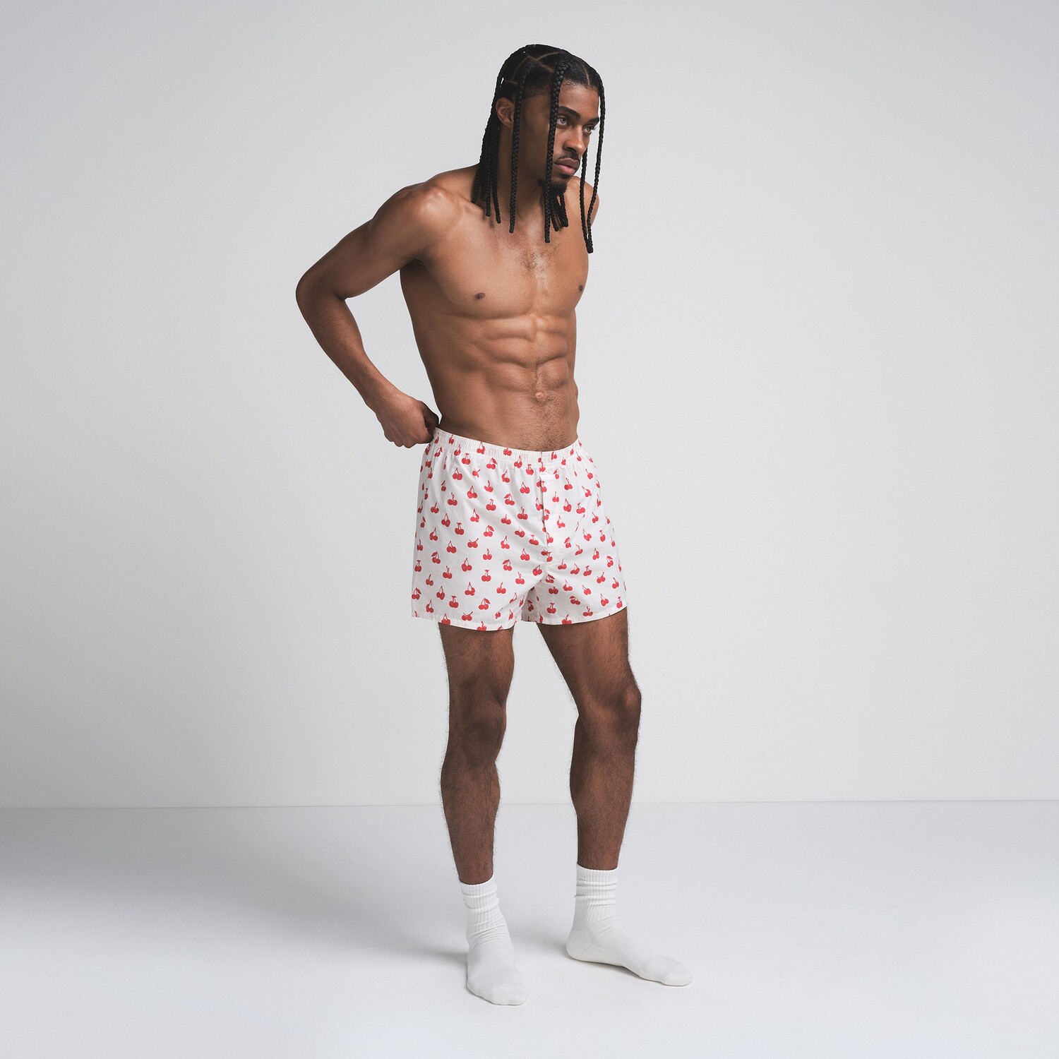 

Мужские боксеры SKIMS, цвет analog cherries print