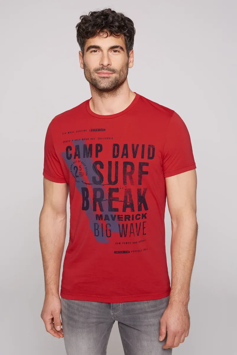 

Футболка CAMP DAVID в постиранном виде, красный