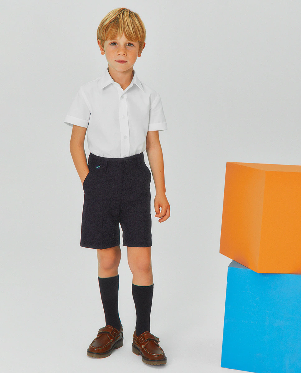 Оксфордская рубашка с короткими рукавами Kids El Corte Inglés, белый — фото 2
