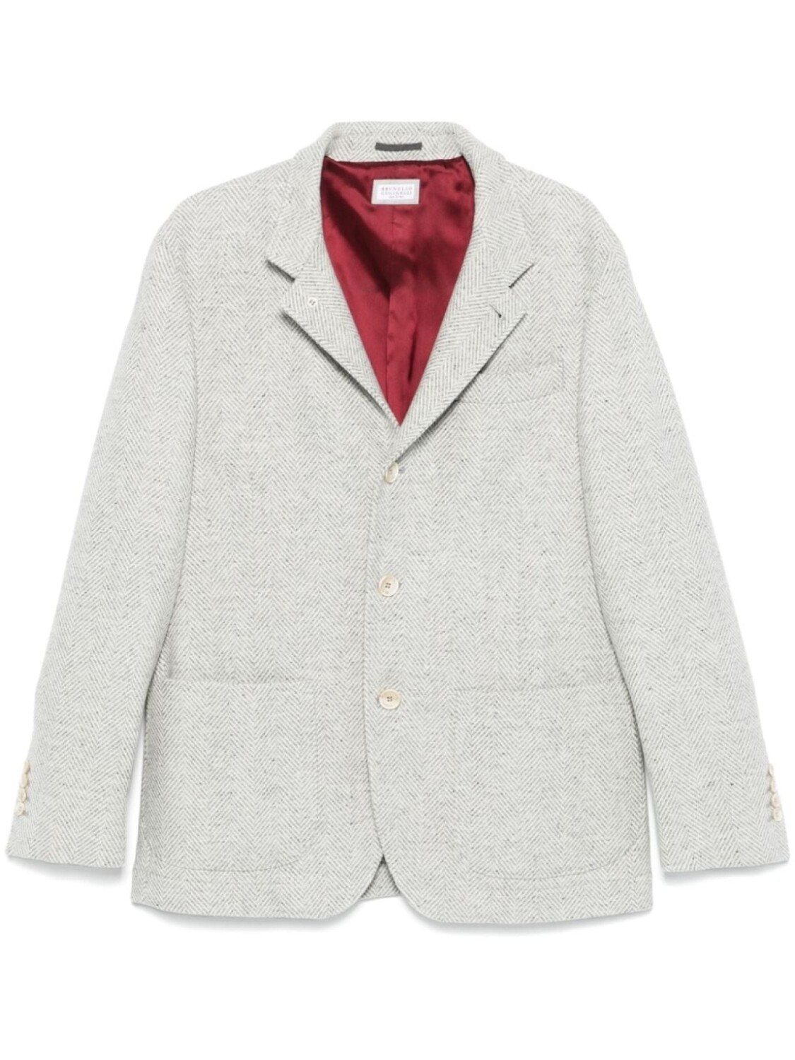 

Brunello Cucinelli пиджак с узором в елочку, серый