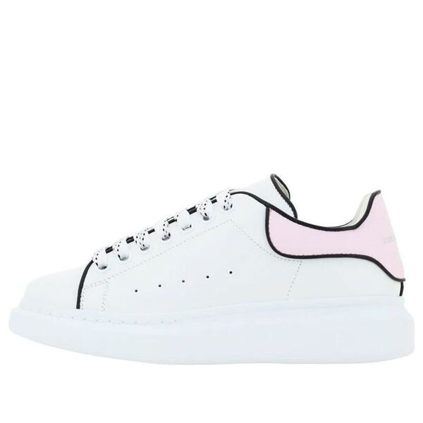 Кроссовки oversized leather sneakers 'white pink' Alexander Mcqueen, белый