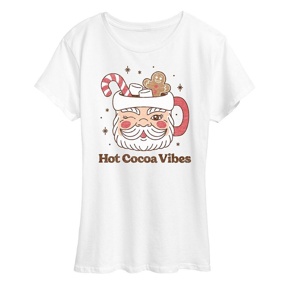 

Женская футболка с рисунком Hot Cocoa Vibes Licensed Character, белый