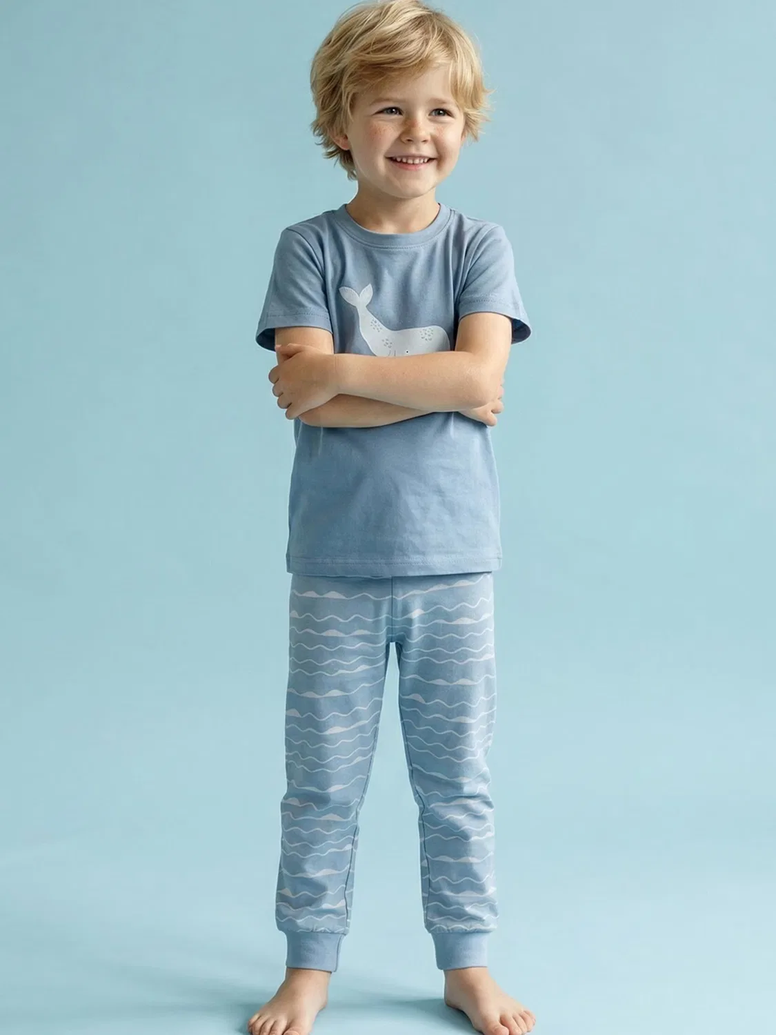 Пижама Sigikid Pyjama Nachtwäsche светло-голубого цвета