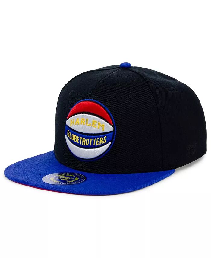 

Мужская черная регулируемая шляпа Harlem Globetrotters Snapback Rings & Crwns, черный