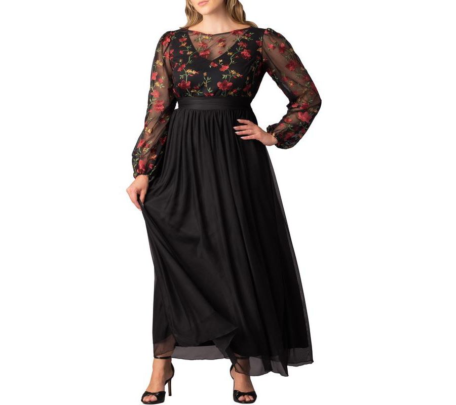 

Вечернее платье большого размера с вышитым лифом Eternal Kiyonna, Floral flare