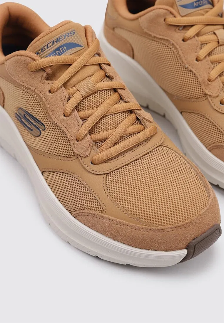 Мужские кроссовки Skechers Arch Fit 2.0 The Keep, Whiskey Suede Mesh Duraleather Trim — фото 2