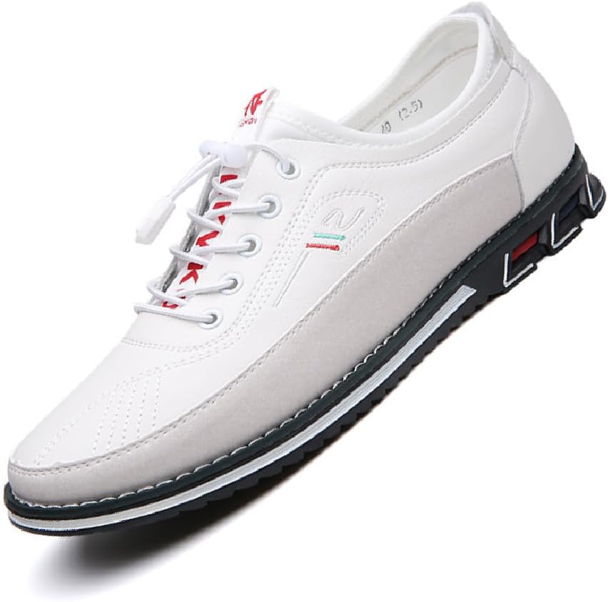 

Мужские повседневные кожаные туфли, нескользящие лоферы, модные кроссовки, удобная обувь для работы, офиса, вождения и прогулок Wxlzbnfkg, белый