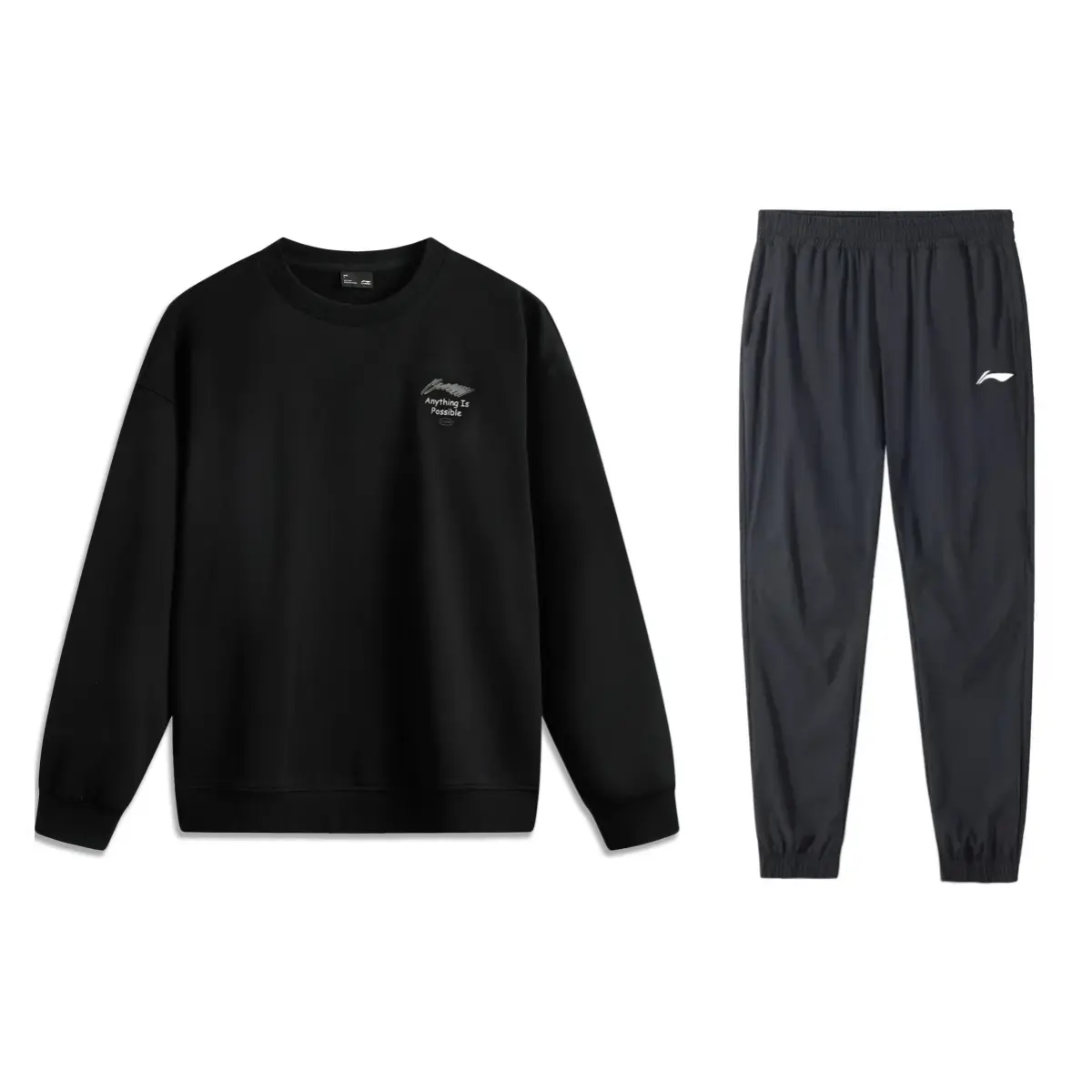 

Мужская повседневная спортивная одежда LiNing, черная