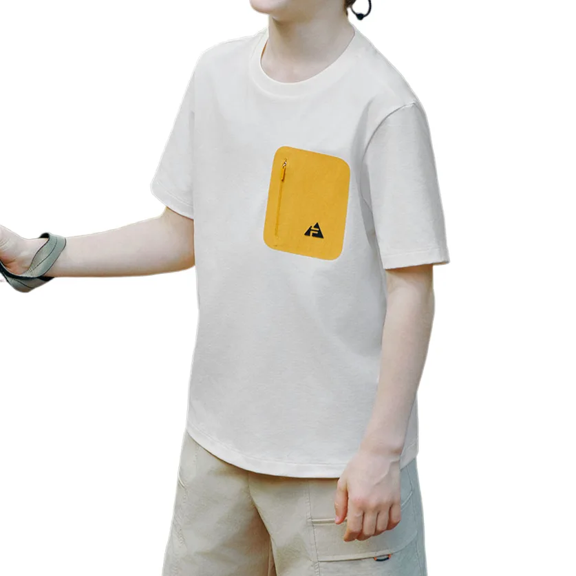 Футболка с круглым вырезом FILA KIDS, Cloud White — фото 4