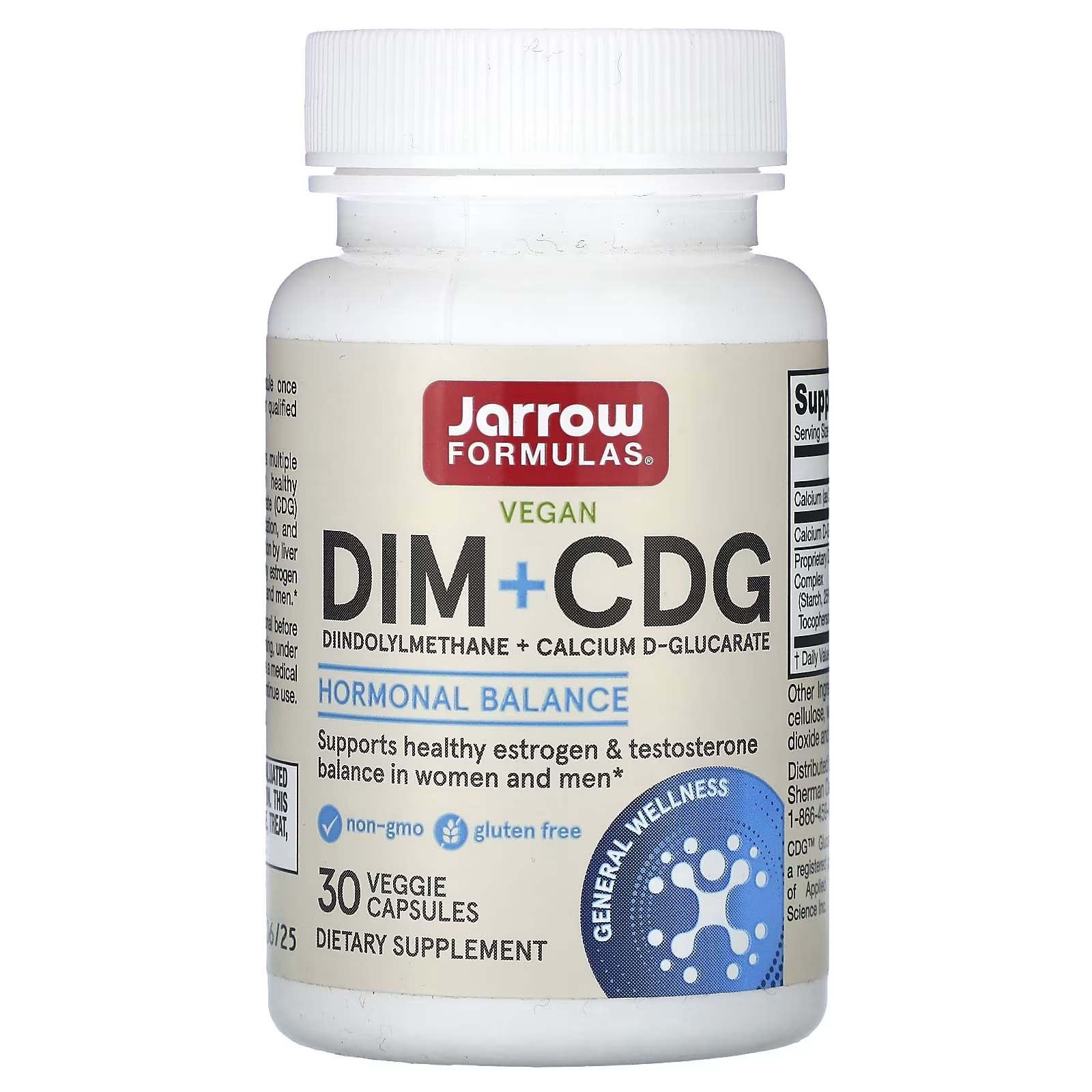 

Добавка Jarrow Formulas DIM + CDG, 30 растительных капсул